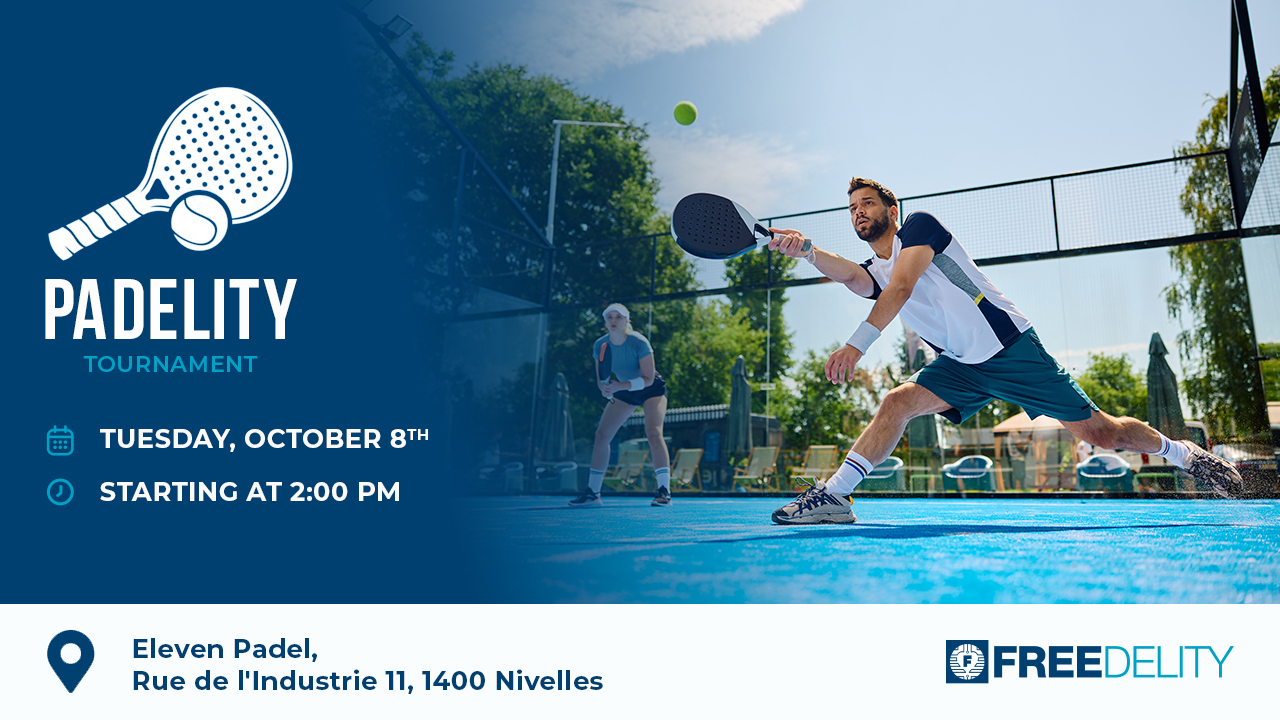 Tuesday, October 8, 2024 - starting at 2:00 PM / Join us for an exclusive padel tournament organized by Freedelity!